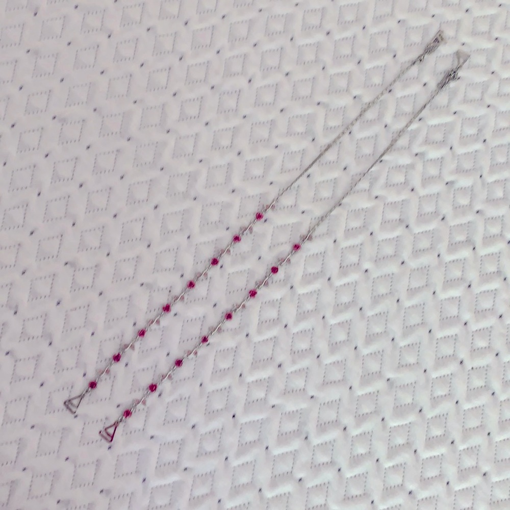 Adjustable jewelry bra straps w/ pink rose detail